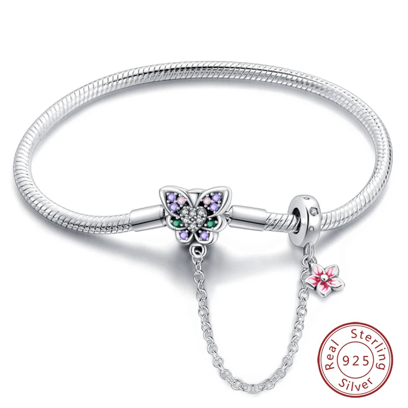 RomiVega 925 Silver Star, Moon & Clover Charm Bracelets
