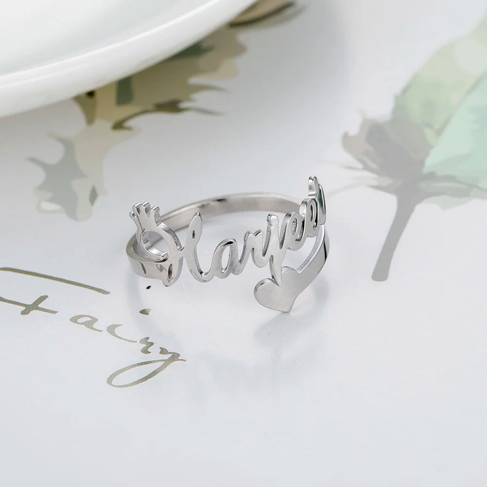 RomiVega Custom Double Name Finger Ring