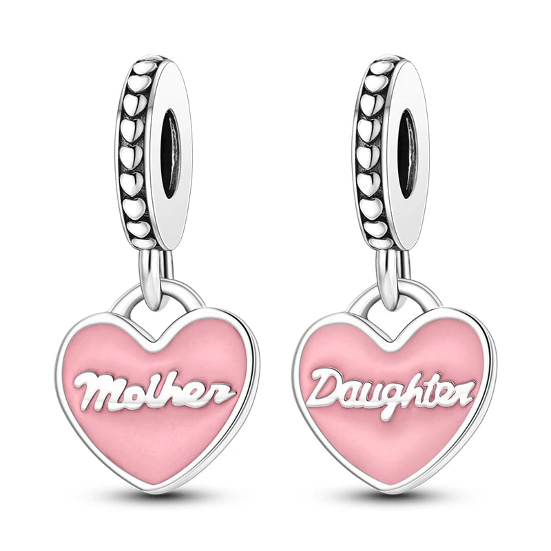 RomiVega 925 Sterling Silver Charms—Mommy & Me Series Collection