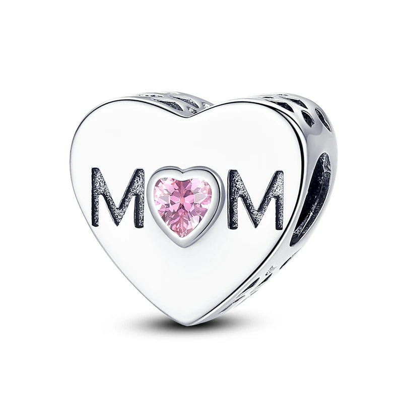RomiVega 925 Sterling Silver Charms—Mommy & Me Series Collection