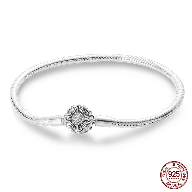 RomiVega 925 Silver Star, Moon & Clover Charm Bracelets