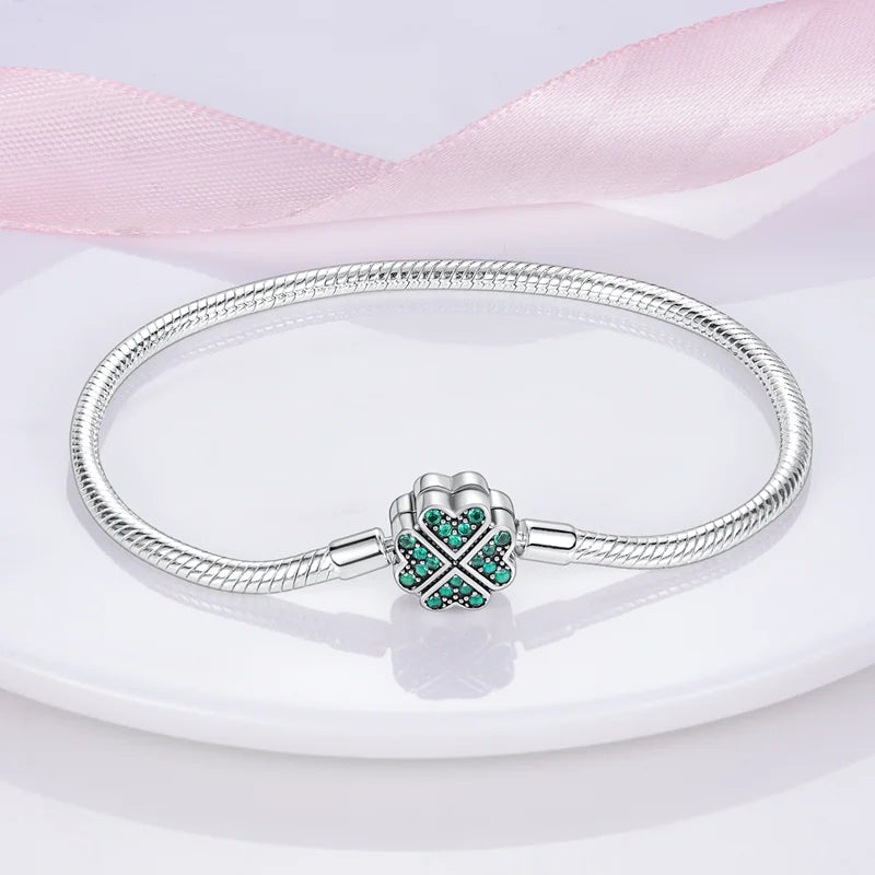 RomiVega 925 Silver Star, Moon & Clover Charm Bracelets