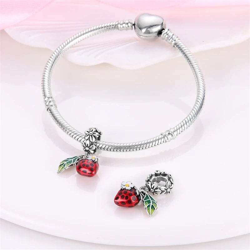 RomiVega 925 Sterling Silver Charms— So Berry Fruity Series Collection