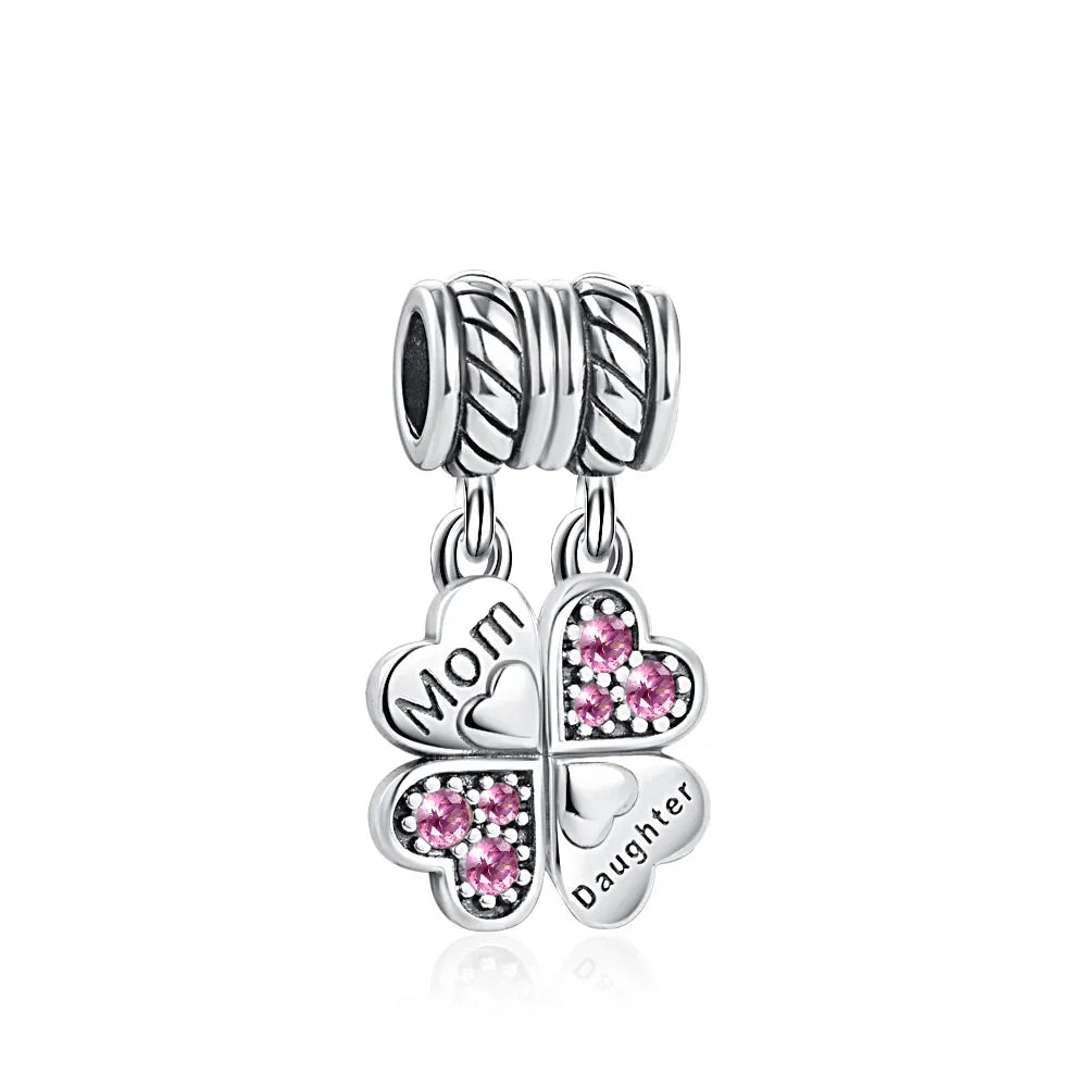 RomiVega 925 Sterling Silver Charms—Mommy & Me Series Collection