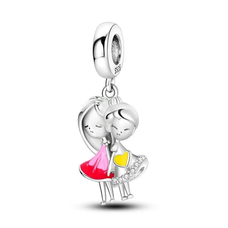 RomiVega 925 Sterling Silver Charms—Mommy & Me Series Collection