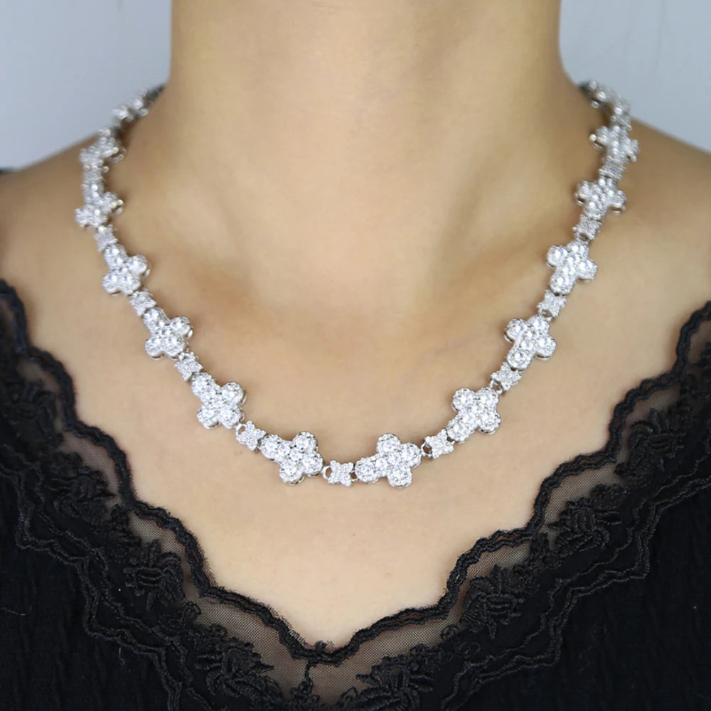 RomiVega Iced Out Cross Necklace