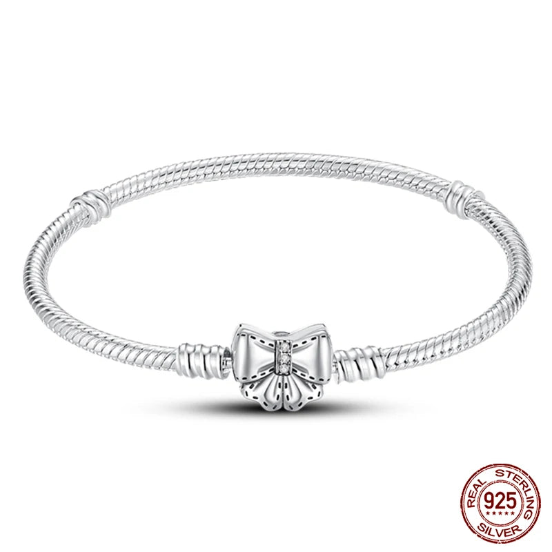 RomiVega 925 Silver Star, Moon & Clover Charm Bracelets