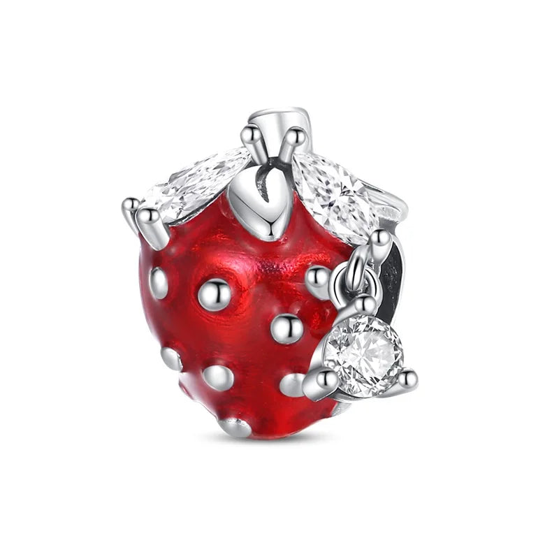 RomiVega 925 Sterling Silver Charms— So Berry Fruity Series Collection
