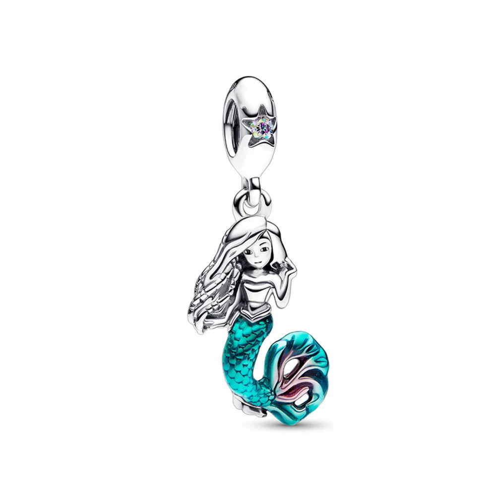 RomiVega 925 Sterling Silver Charms— Mermaid Princess Series Collection