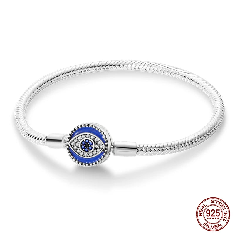 RomiVega 925 Silver Star, Moon & Clover Charm Bracelets